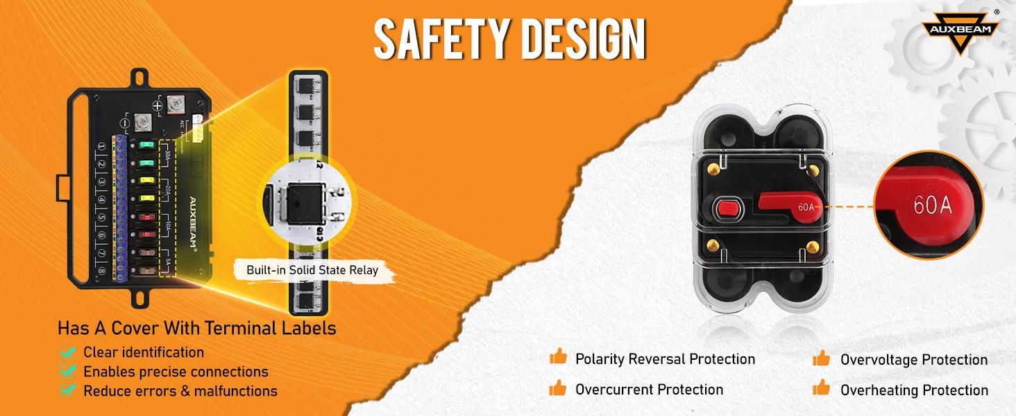 Auxbeam RGB 8 Gang Switch Panel Toggle Momentary Pulsed Mode with RGB Backlight & Waterproof Cover DC 12-24V Manual Backlit Off for Outdoor Lighting