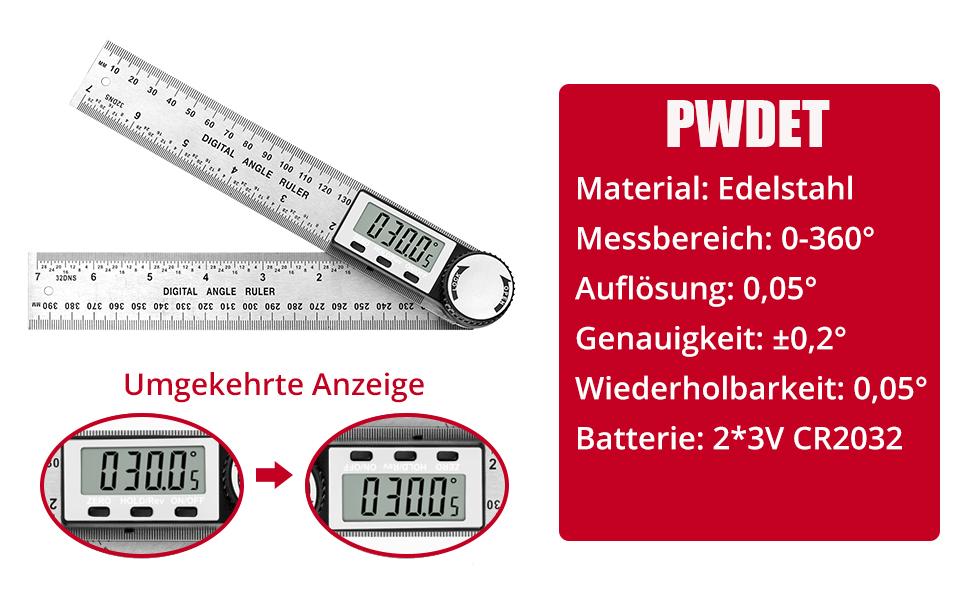 2 in 1 Angle Finder Ruler with 7 Inch/200mm Angle Measuring Tool for Woodworking/Carpenter/Construction/DIY Measurement