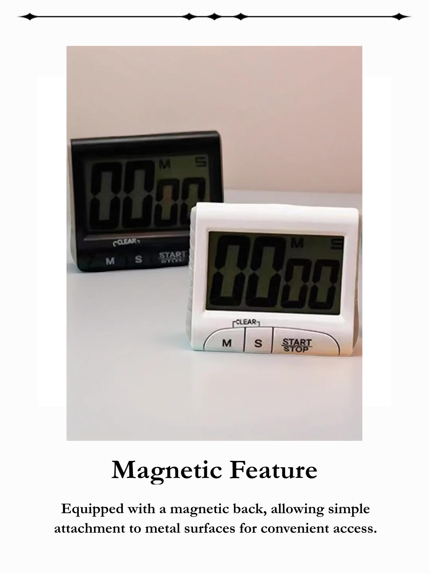 Large Screen Multifunctional Electronic Timer, Digital Timer, Magnetic Design, Countdown, Alarm, Stopwatch, Kitchen Baking, Office Study, Bedroom, Gym