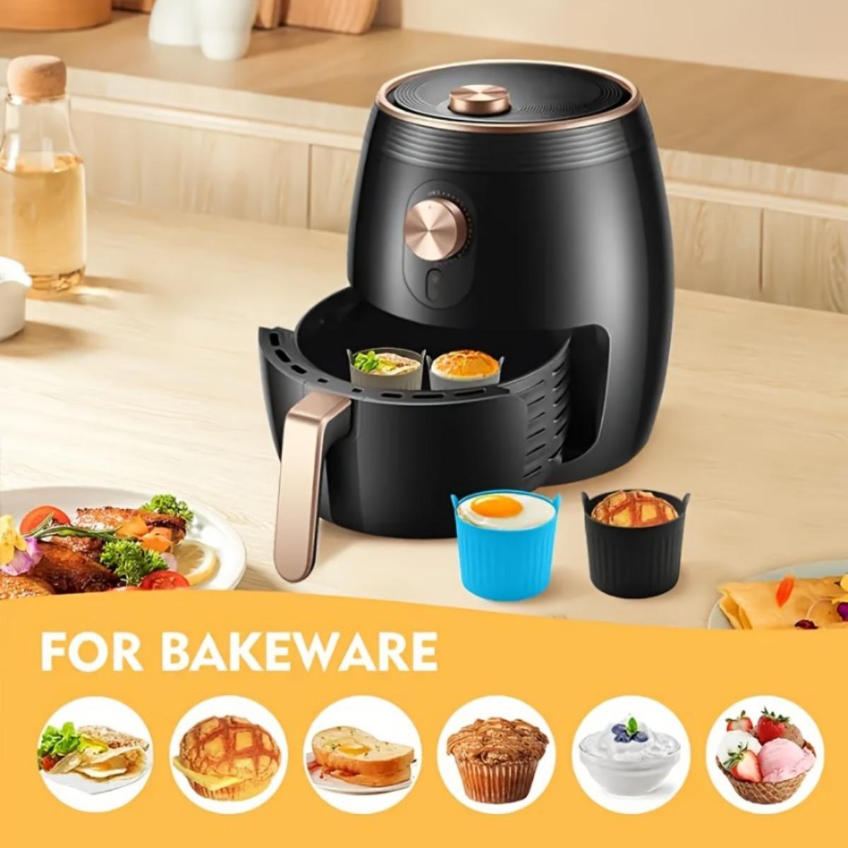10-Piece Industrial Grade Air Fryer Baking Cups Kit, High-Strength Anti-Warp Silicone Muffin Liners, Ergonomic Round Non-Stick Cupcake Mold, Silicone Baking Molds for Commercial Kitchen Food Prep Defense, Ultimate Hardware Upgrade Pack