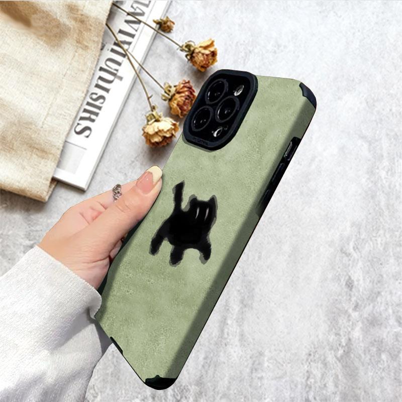 Minimalist Black Cat Silhouette Phone Case, Multiple Colors & Specifications Available, Shock - Absorbing Protective Cover, Suitable for Daily Use & Travel, Stylish & Durable, Fits Most Smartphones