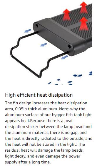 hygger Aquarium Programmable LED Light， for 12~55in Long Full Spectrum Plant Fish Tank Light with LCD Setting Display,with Timer Auto On/Off and  7 Colors, Sunrise Sunset Moon and DIY Mode，for Novices Advanced Players