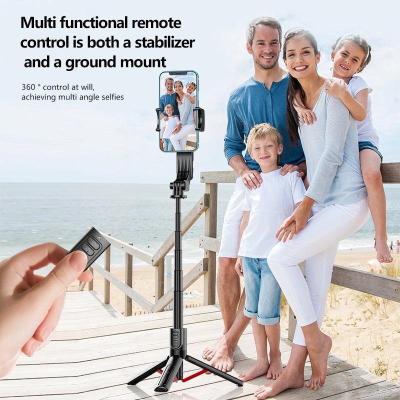 C09 Single Axis Gimbal Stabilizer, Selfie Stick, Foldable Wireless Tripod, Bluetooth-compatible Shutter, Rotatable, Magnetic Light, Vlog, Live Stream, Video Recording