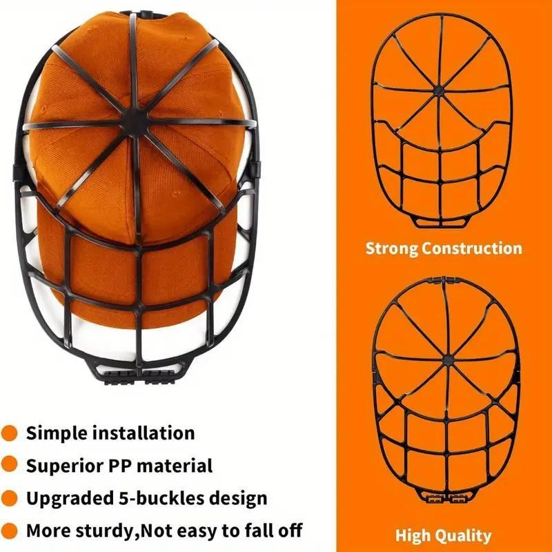 Durable Plastic Baseball Hat Cleaner, Adjustable Metal Frame, Wall-Mounted Washing Machine Protector, Stainless Steel Design