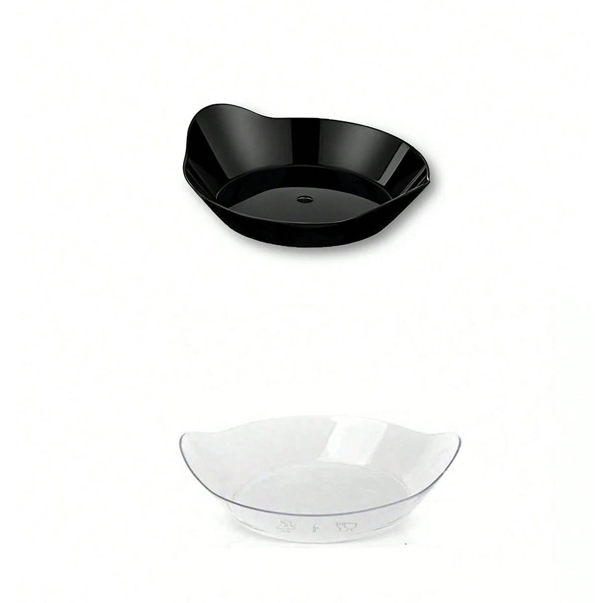 10/20/30 Mini Dessert Plates, Transparent Plastic Appetizer Dishes, Party Wedding Bowls, Oval Yogurt Bowls, Perfect for Parties and Holidays