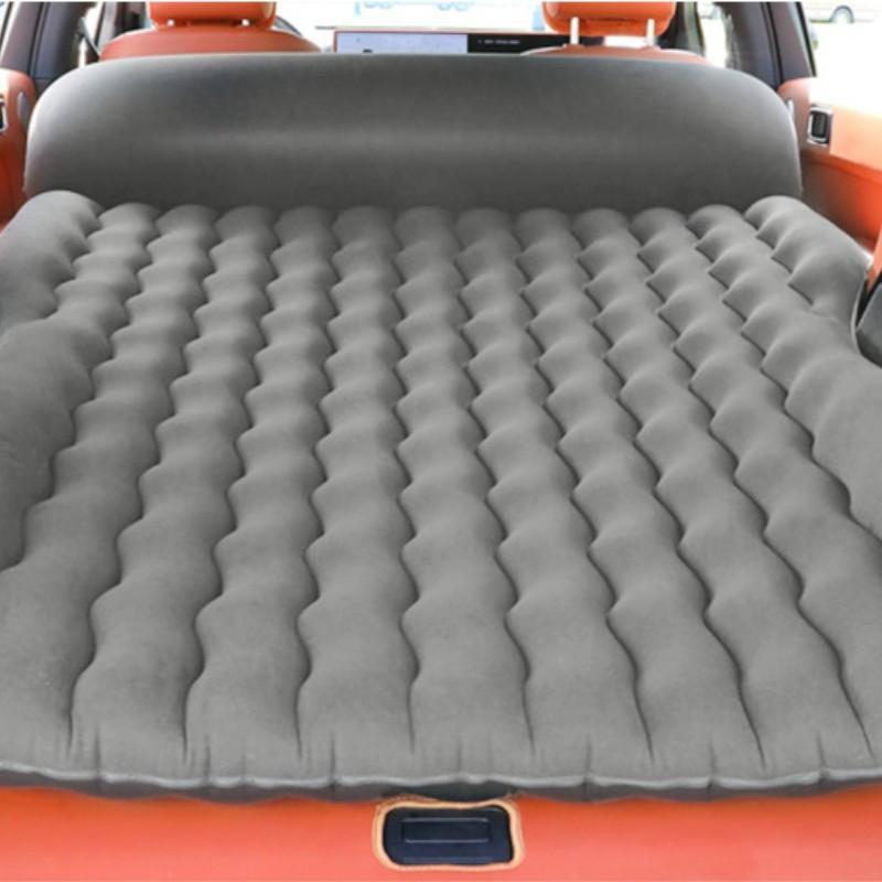 Plush Car Back Seat Inflatable Air Mattress, Portable Airbed, Rear Seat Bed, Free Electric Pump Included, Ideal for Road Trips, Camping, Suv/car Travel, Leak-Proof Thick Air Bed