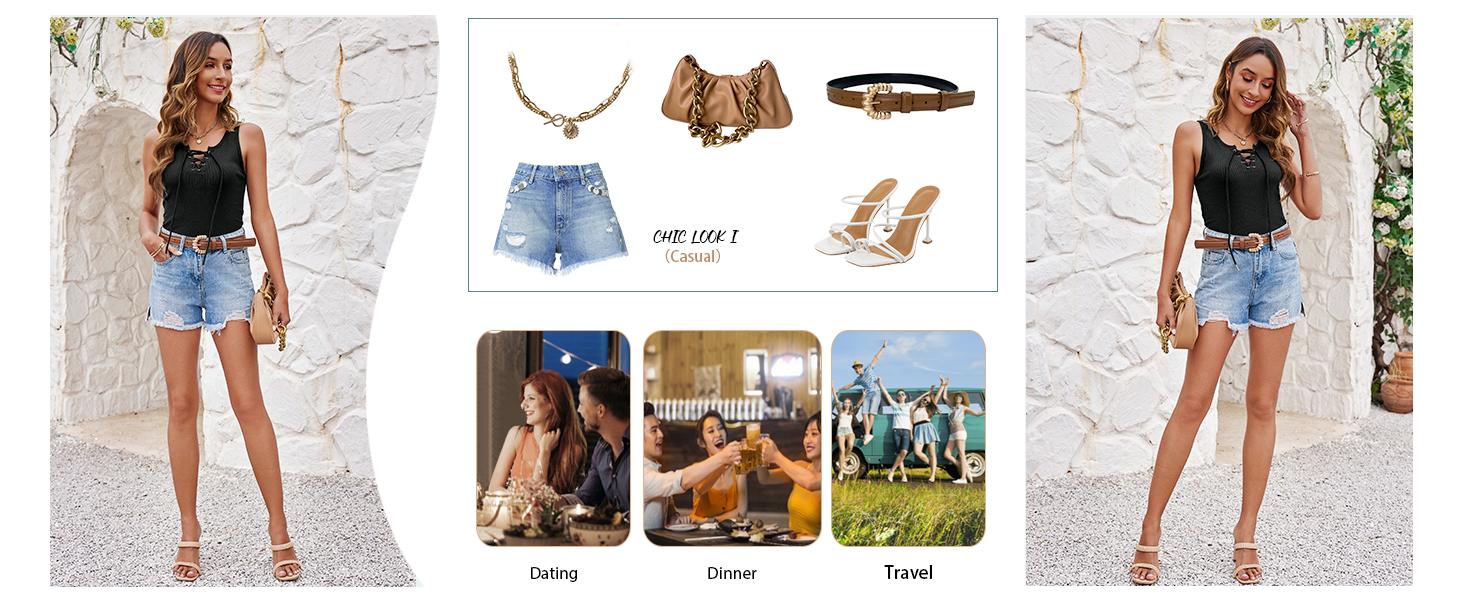 Beotyshow Womens Sexy V Neck Tank Shirts Top Sleeveless Casual Basic Drawstring Rib Knit Tops Vest Winter