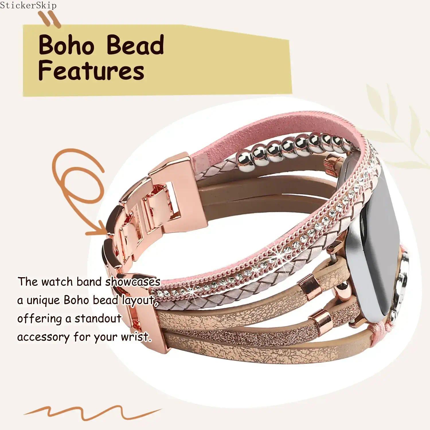2026NEWBoho Beaded Apple Watch Band – Handmade Colorful Bracelet Strap for Women, Bohemian Style Fashion Watch Band Fits 38–49mm (All Series & SE), Aesthetic Jewelry Replacement Strap 2026NEWBoho Beaded Apple Watch Band – Handmade Colorful Bracelet Strap for Women, Bohemian Style Fashion Watch Band Fits 38–49mm (All Series & SE), Aesthetic Jewelry Replacement Strap
