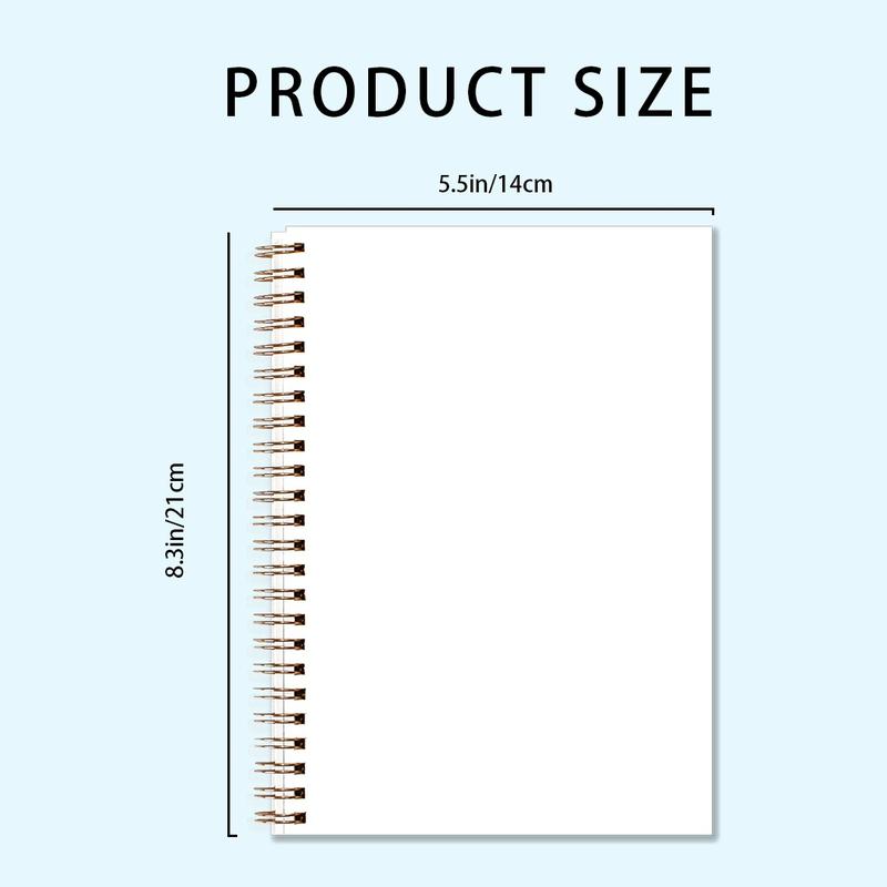 Pink 8 Ball Pattern Spiral Notebook, Spiral Notebook Journal, 1 Count Aesthetic Hardcover Notebook with 50 Pages, Office Stationery & Supplies for Student Teacher