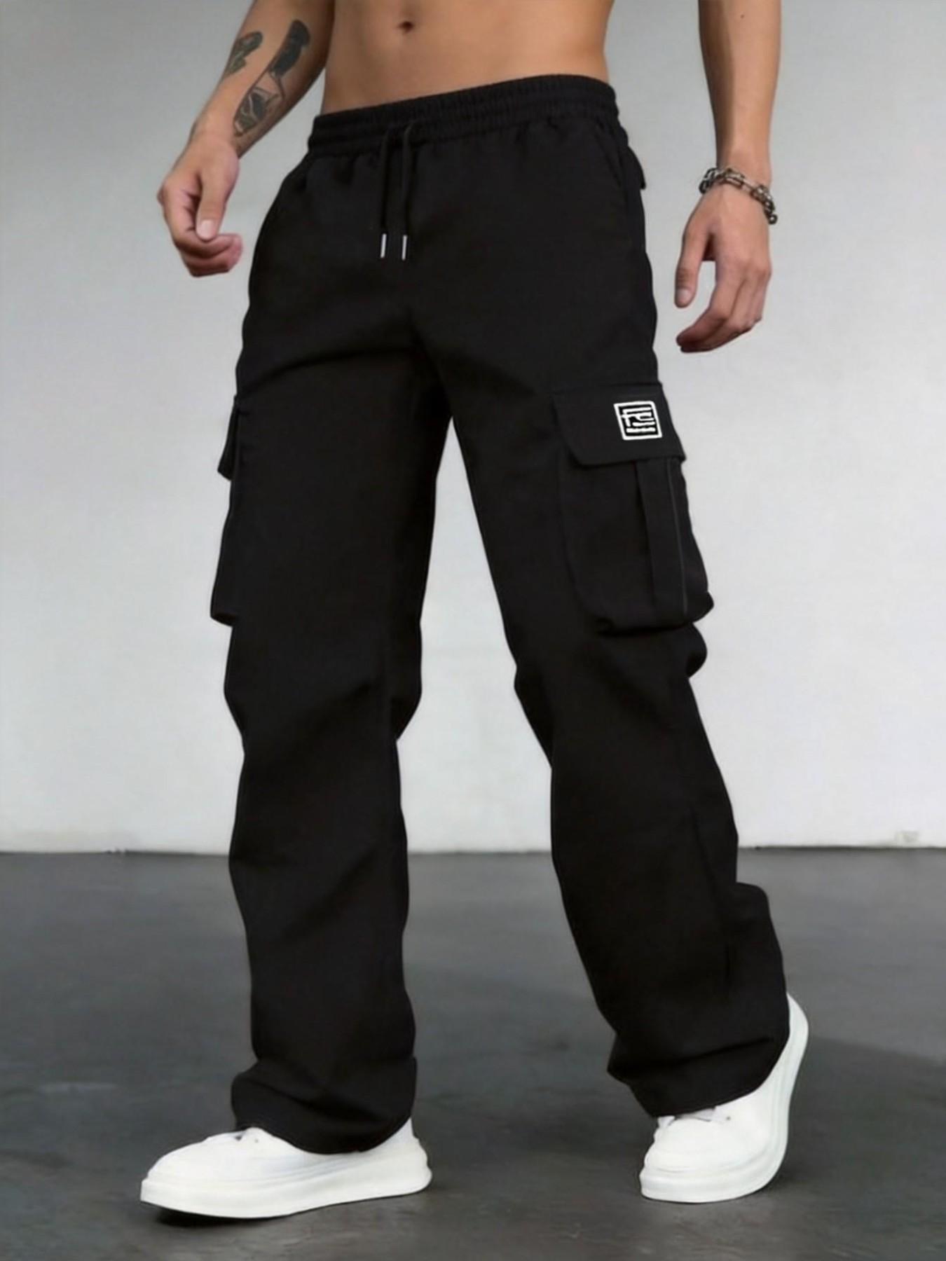Men's Casual Summer Lightweight Athletic Fitted Cut Work Pants, Fashion Multi-Pocket Outdoor Sports Long Pants, Comfortable and Stylish Casual Trousers Men's Clothing