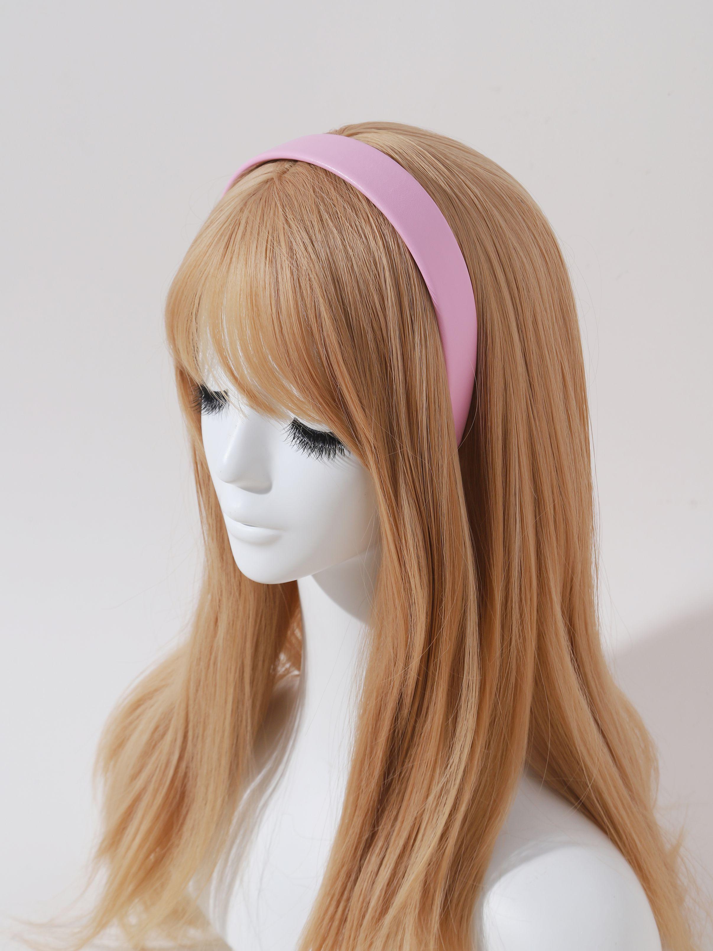 Korean Chic PU Leather Hair Hoops for Women, Solid Vintage Hair Bands with a Smooth Surface for Elegant Daily Styling, Headbands For Women, 3Cm, Round Band, Smooth Finish, 3Cm Wide, Chic Hoop, Casual, Dating