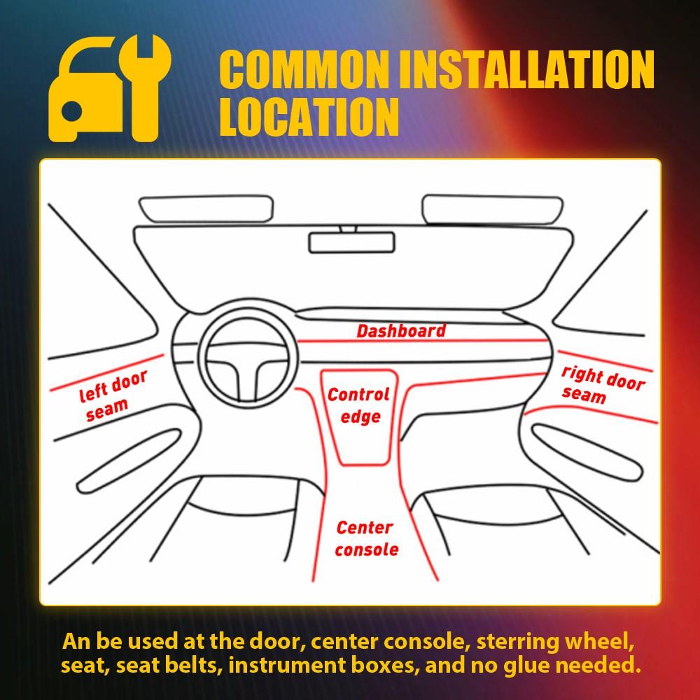 LED Neon Light Trim Glow Optic Fiber Strip Car Interior Ambient Lighting-Kit-APP LED Neon Light Trim Glow Optic Fiber Strip Car Interior Ambient Lighting-Kit-APP