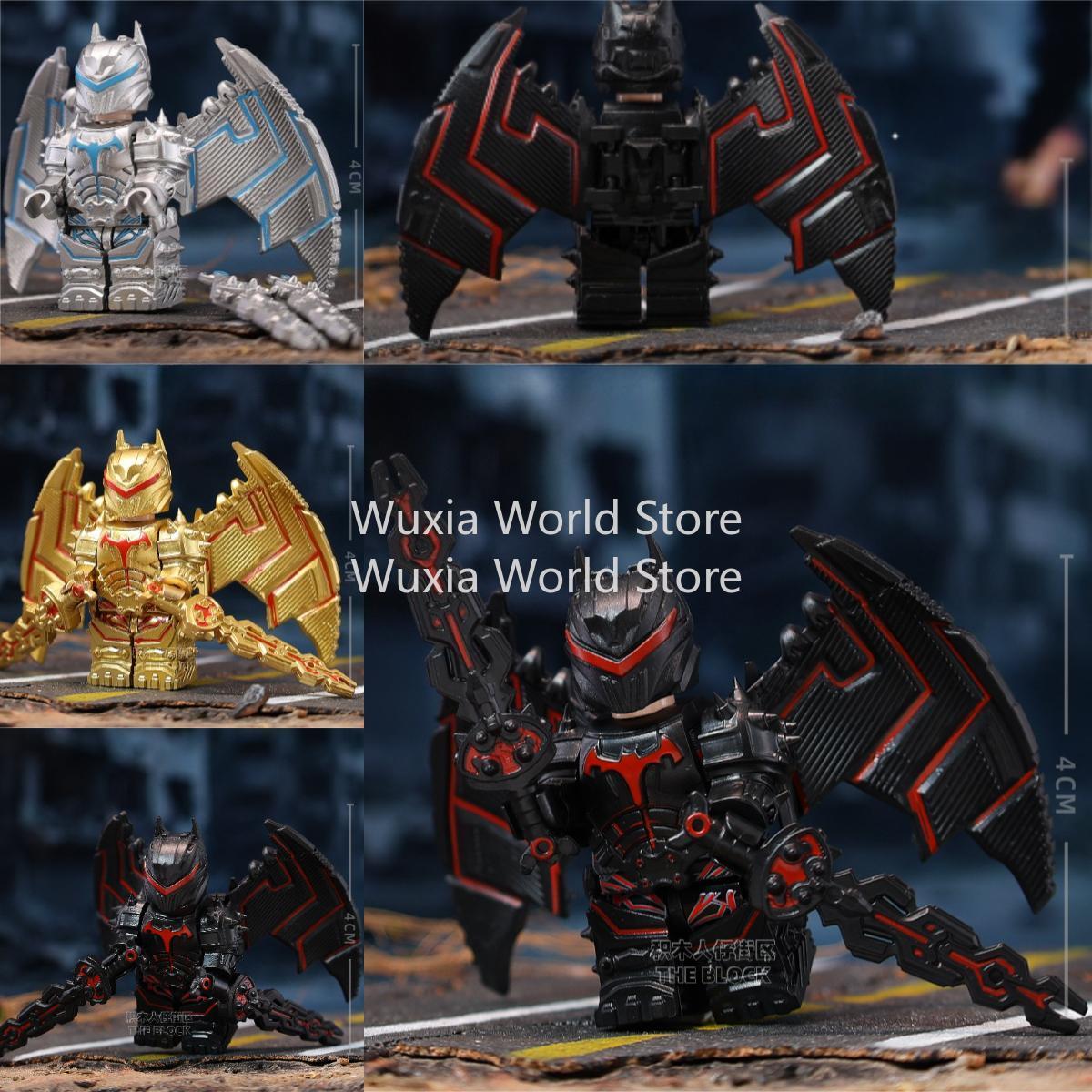 4cm Anime Themed Dark Knight Batman Heavy Armor PVC Minifigure, Collectors' Assembly Toy, Gift Ornament, Polyvinyl Chloride (Pvc)