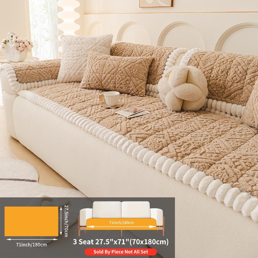 Thick Bohemian Style Quilted Sofa Cover for Autumn Winter, Non-Slip Pet Protection, Fits Two-Seat to Four-Seat Sofas #TOP PICKS