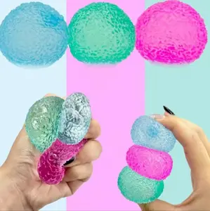 3PC Malt Sugar Texture Squeeze Balls, Stress Relief Squishy Toy Set for Kids & Adults, Summer Vibes Party & Birthday Gift
