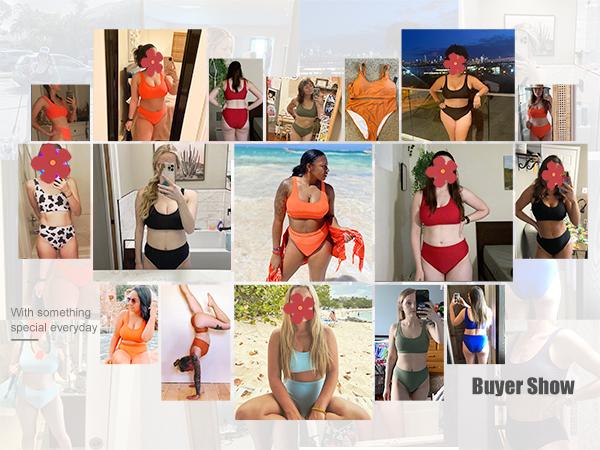 Tempt Me Women Two Piece Scoop Neck Bikini Crop Top High Cut Swimsuit Sporty High Waisted Bathing Suit with Bottoms Tempt Me Women Two Piece Scoop Neck Bikini Crop Top High Cut Swimsuit Sporty High Waisted Bathing Suit with Bottoms