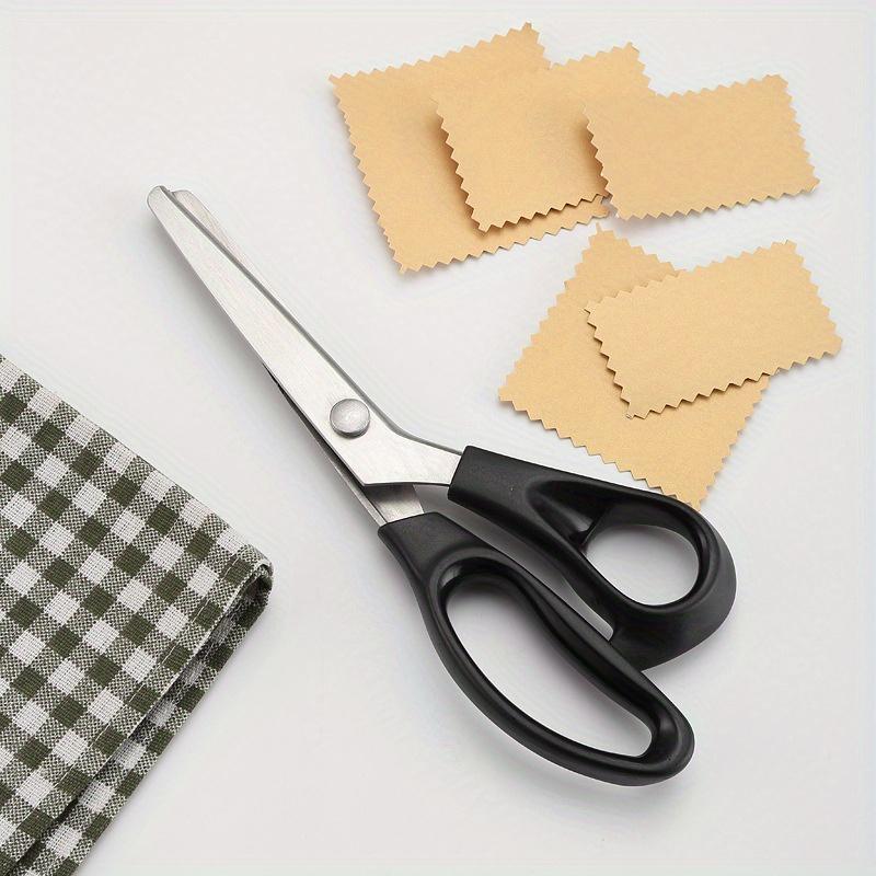 1pc Pinking Shears, Zig-Zag Fabric Scissors for Preventing Fraying, Professional Sewing Scissors with Ergonomic Handle for Fabric, Crafts, Dressmaking & Home Textiles