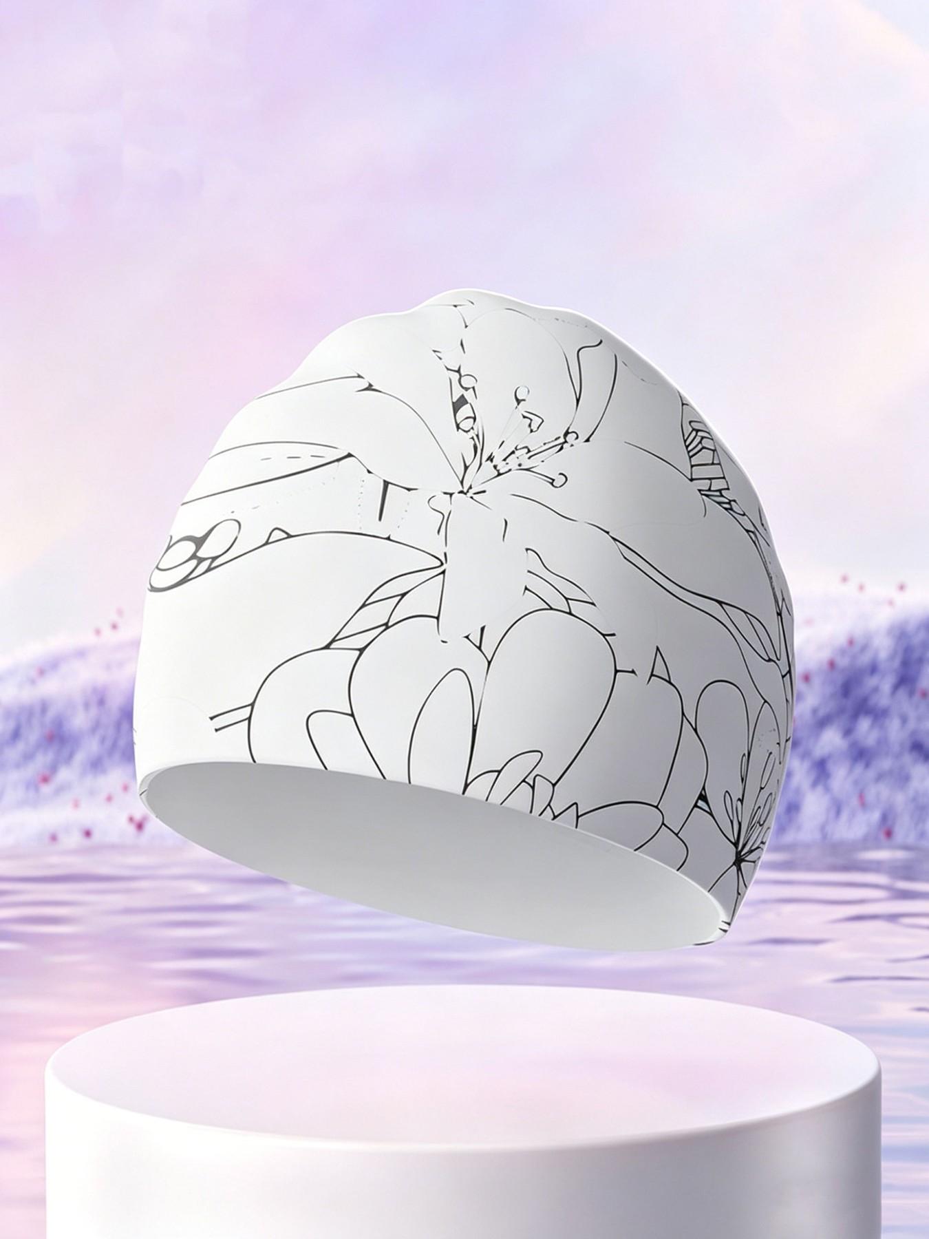 Adult Silicone Swim Cap, Large Size Sun Protection, Comfortable Fit, Unisex Professional Waterproof Training Hat, Ideal for Swimming