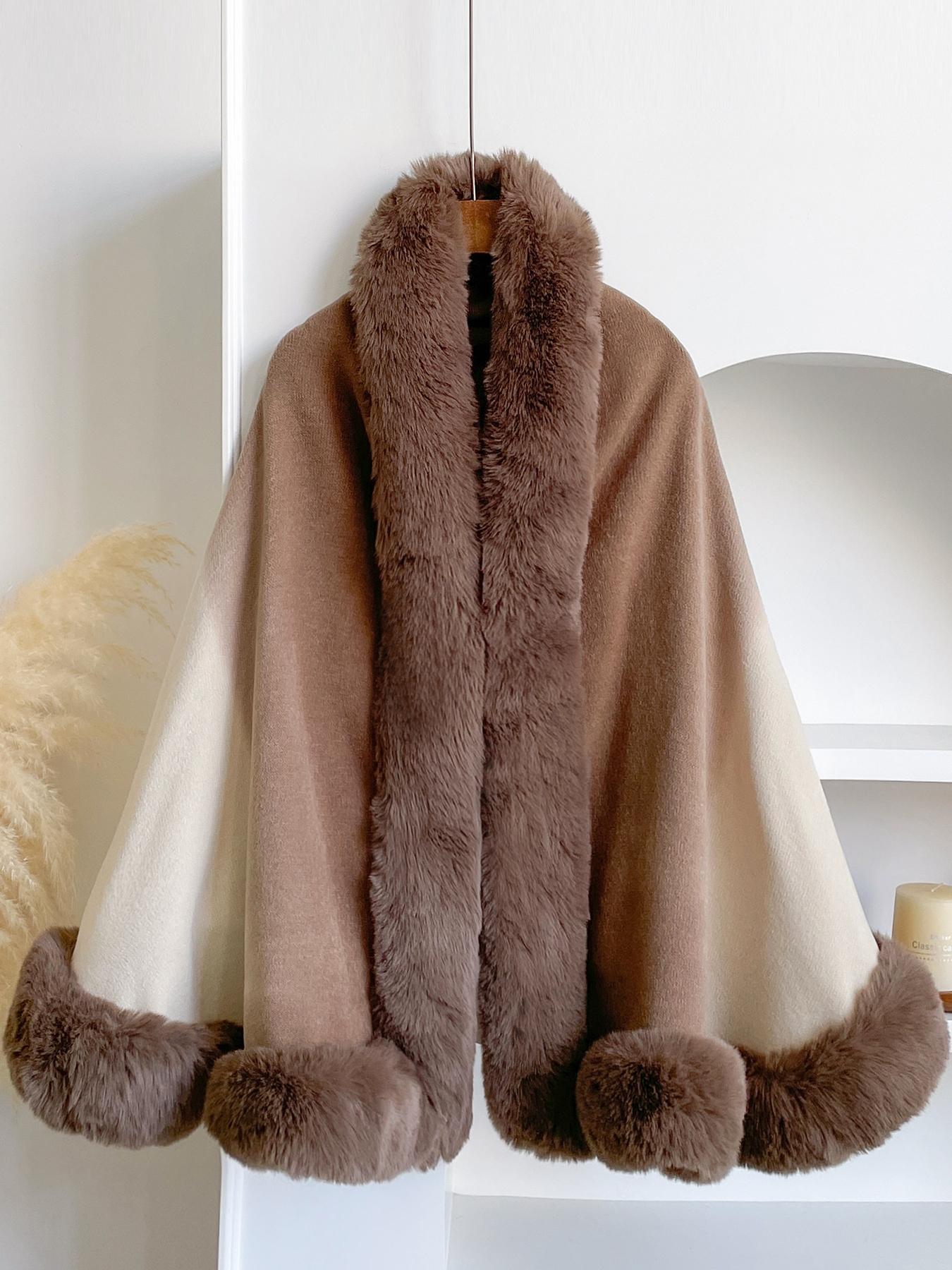 Women's Fashion Elegant Gradient Shawl, Soft Comfortable All-Seasons Scarf, Vintage Versatile Accessory for Daily Use, Casual Stylish Wrap, Trendy Solid Shawl