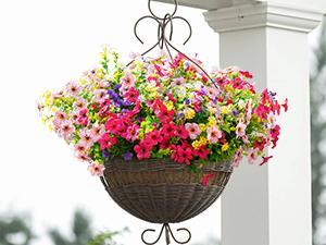 Artificial Flowers for Outdoors, 12 Bundles Fake Outdoor Flowers Faux Plants, UV Resistant Artificial Plants & Flowers for Decoration, Outdoor Fake Flowers for Porch Garden Decor