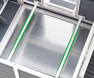 AECOJOY Large Chicken Coop 56" Wooden Yard Poultry Pet Hutch with Nesting Box Easy to Clean Waterproof UV Proof Two Chicken Nests Included Enclosure for 3-5 Chickens or 5-8 Bantams - Litter Tray Litter Tray