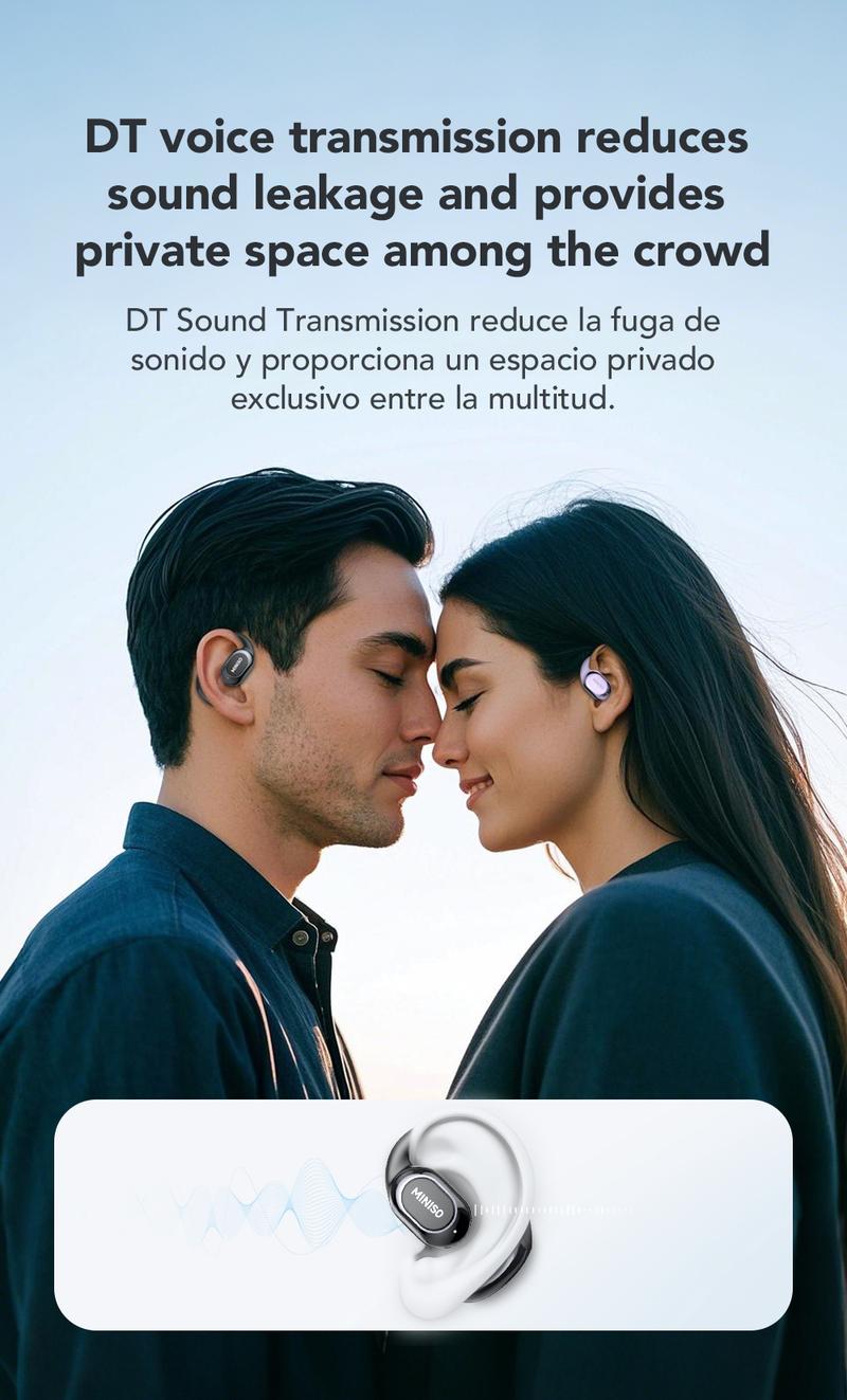 MINISO MS156 True Wireless Open Ear Headphones Bluetooth 5.4 Bone Conduction Earphones Over Ear TWS Headset for iPhone Android Phone Electric Audio Earbuds