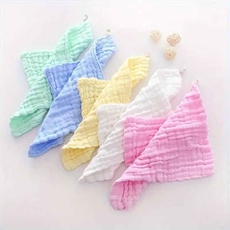 Six-Layer Cotton Bib Towel, Breathable Soft Multi-Functional Washable Cloth, Portable Travel Pack, Reusable Handkerchief, Absorbent Nursing Towel