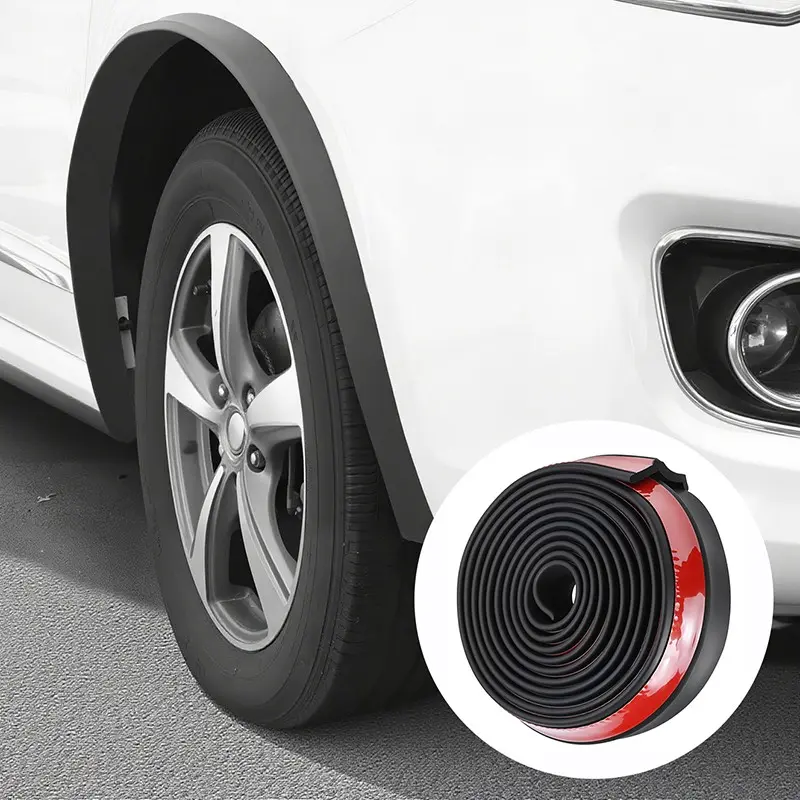 Universal Car Front Bumper Protector, Anti-Stretch Rubber Waterproof Spoiler, Self-Adhesive DIY Cut Accessories, Suitable for Most Cars, Vans, Suv