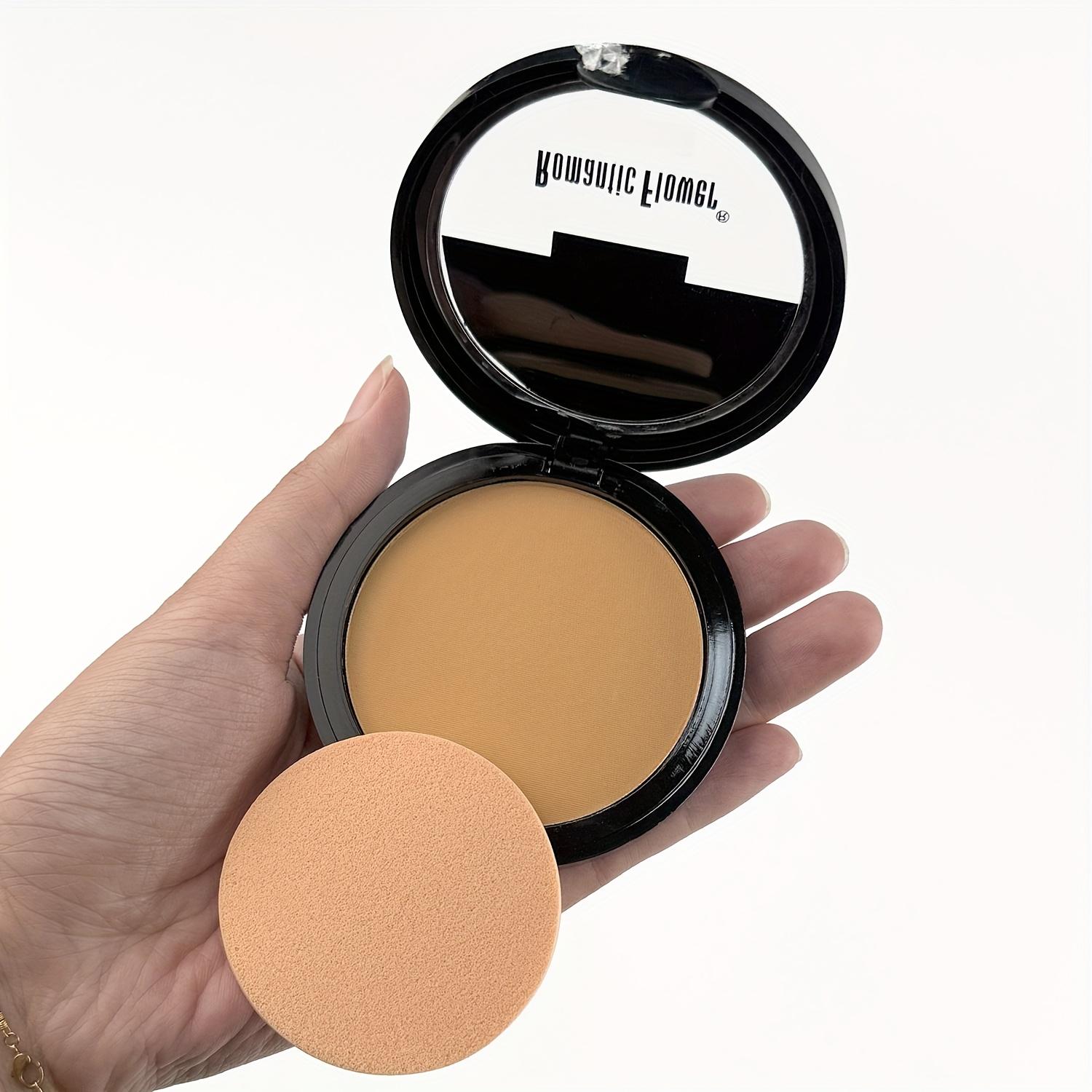 3 Shades Deep Matte Perfection Beauty Powder Cake, Matte Long-Lasting Waterproof, High Coverage Oil-Control Face Makeup Pressed Powder with Puff
