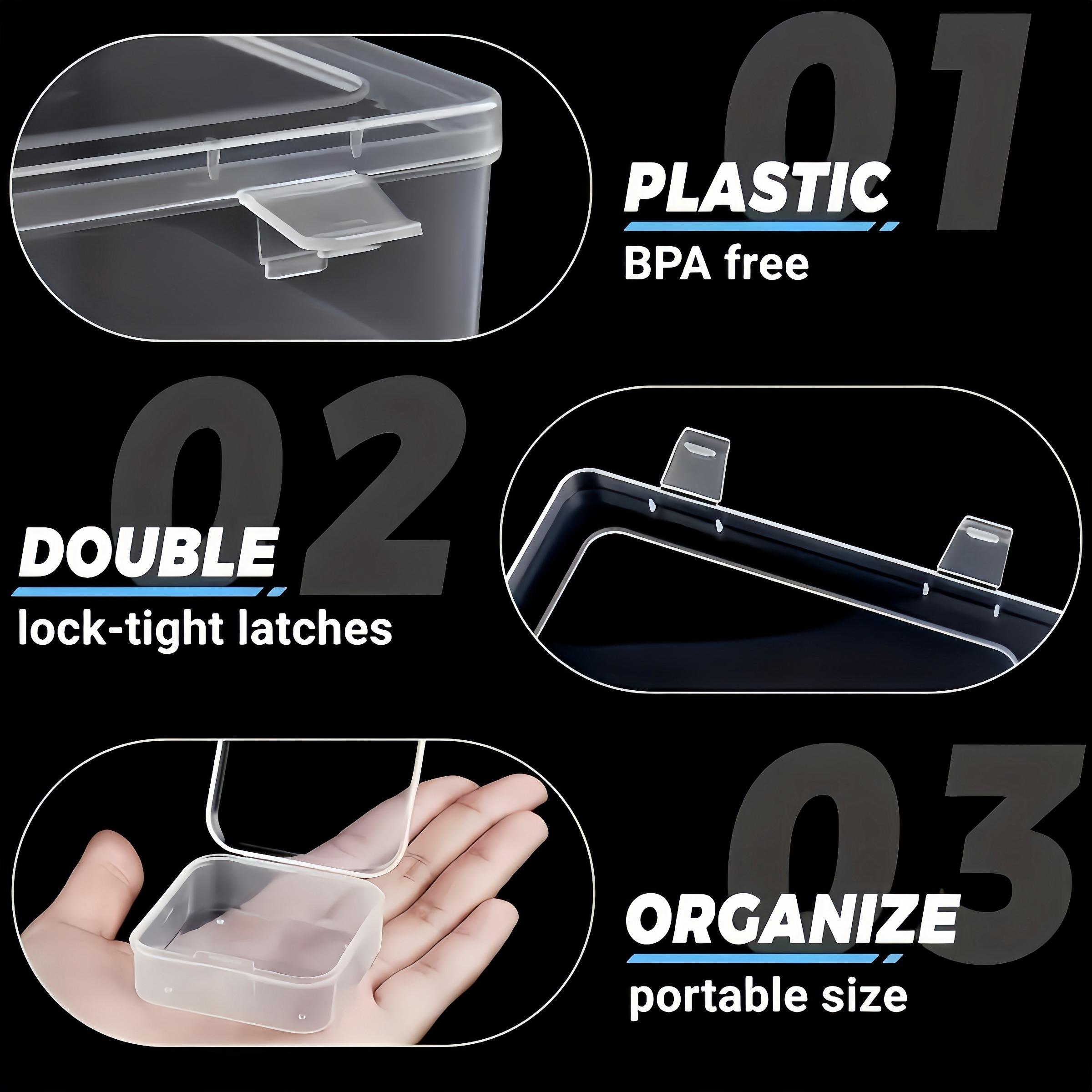 Qlastic Transparent Storage Box Set - Stackable Organizer for Jewelry, Beads, Rings & DIY Crafts | TikTok-Viral #OrganizationHack, Christmas Gift Wrapping Station, NYE Party Supply Keeper, Back-to-School Craft Storage - Portable Hardware & Accessories Con
