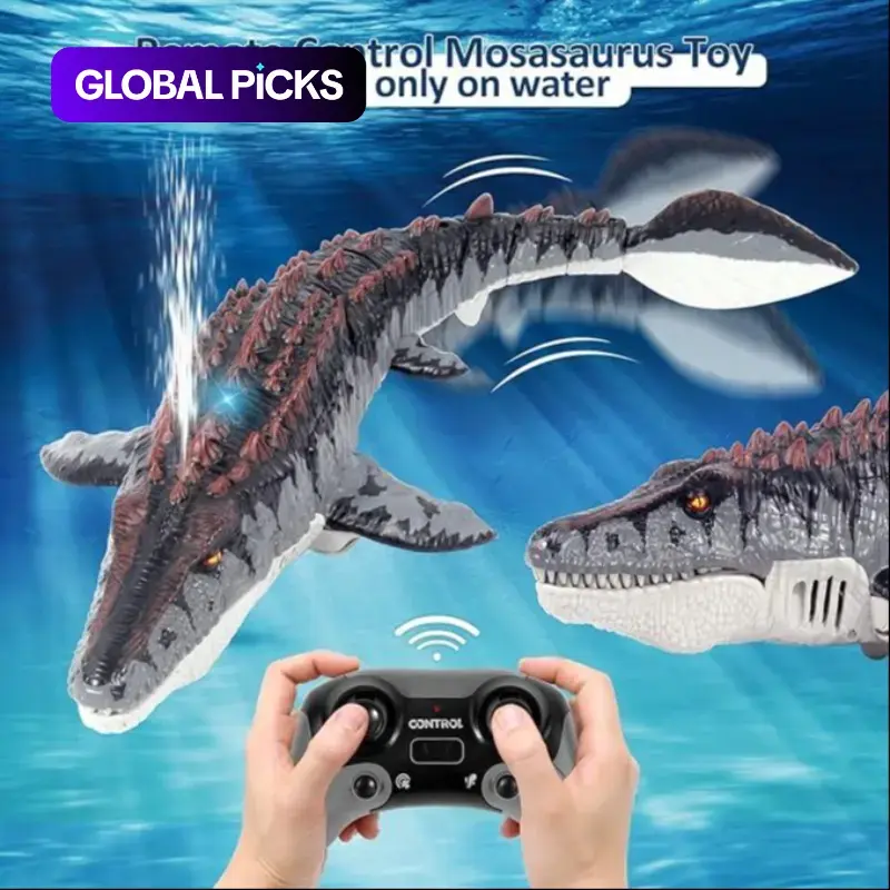 Remote Control Mosasaurus Toy, 1 Box Electric Realistic Waterproof Ancient Sea Creature Model & Accessories, Educational Birthday Gift
