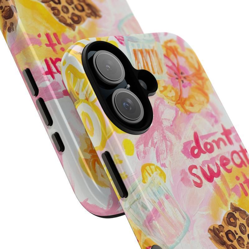 Shockproof Magnetic Phone case for iPhone 17 Air 16 Pro Max 15 14 13 12 Don't Sweat it Phone Case, Leopard, Gift for  fans, Aesthetic Vintage God Tough Phone Case, Flower, Wildfloral