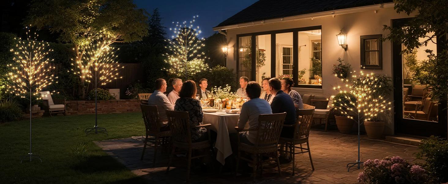 Lilypelle LED Lighted Trees for Christmas Indoor and Outdoor Decoration, 5Ft Warm White Light Metal Twinkling Tree for Holiday Party Home Yard Patio Decor, 8 Lighting Modes and Waterproof Lilypelle LED Lighted Trees for Christmas Indoor and Outdoor Decoration, 5Ft Warm White Light Metal Twinkling Tree for Holiday Party Home Yard Patio Decor, 8 Lighting Modes and Waterproof