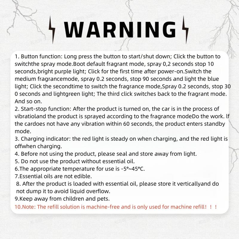 Smart Car Air Freshener, Car Air Freshener Diffuser with 3 Adjustable Modes, Car Aromatherapy Machine for Car Home Office Bedroom, Gift for Friend, Car Electrical Appliances