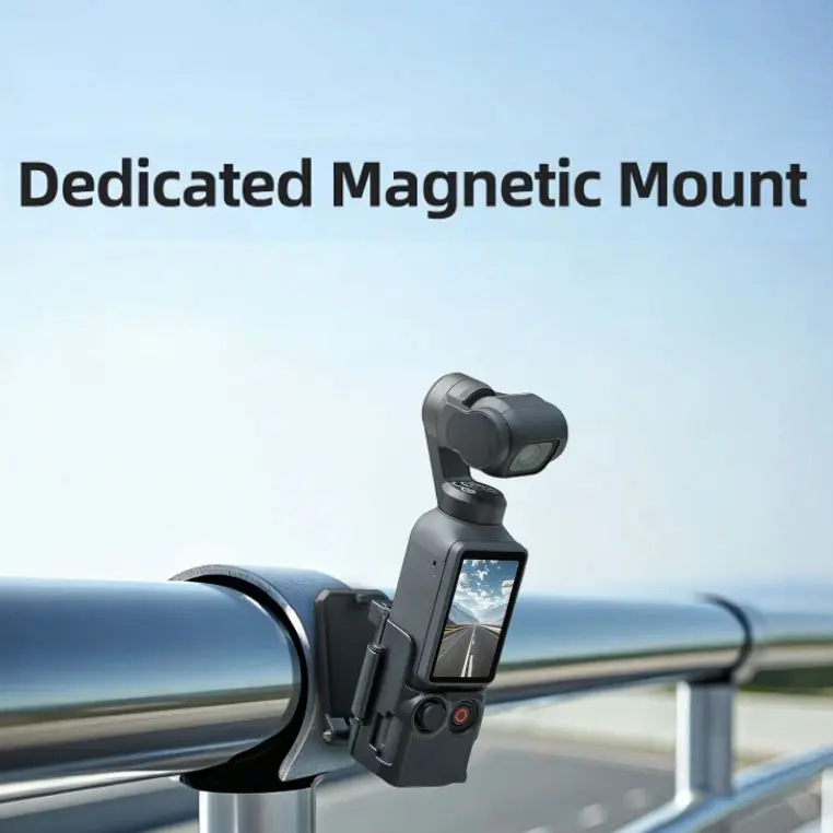 for DJI Osmo Pocket3 Magnetic Mount, Perfect Vlogging Bracket for Outdoor Sports, Campus Photography and Holiday Travel, Lightweight  Design | 360 Rotatable Handheld Stabilizer, Ideal for Outdoor | Quick to Install and Remove | Ideal Gift for Pocket3 User