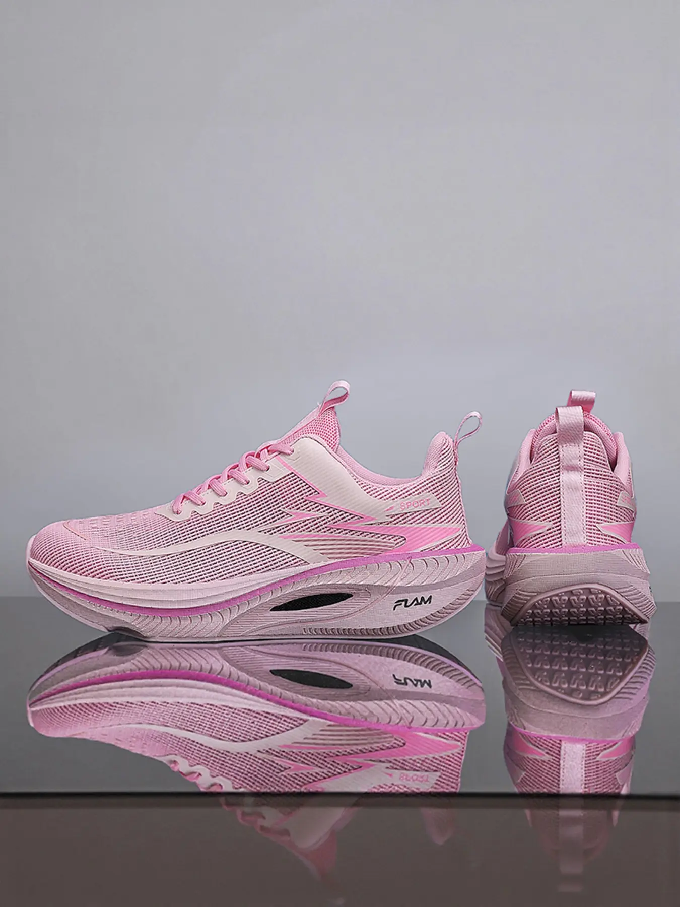 Breathable Mesh Lightweight Running Shoes for Women, Soft High Buffer Thick Sole, Non-Slip Rubber Bottom, Ideal for Outdoor Activities