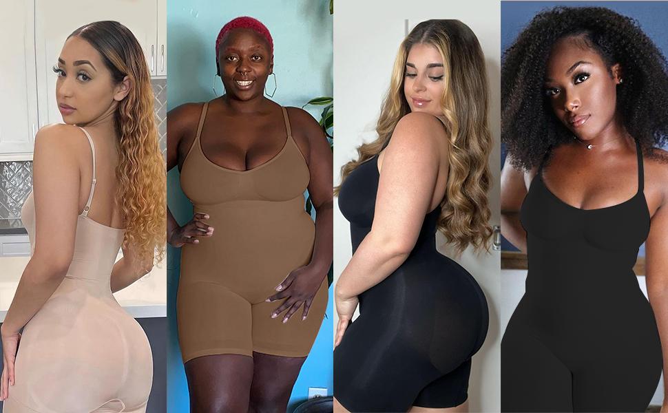 Shapewear Bodysuit for Women Tummy Control Butt Lifting Fajas Full Body Shaper Thigh Slimmer Shorts Soft Breathable Fabric Adjustable Straps Summer Womenswear SpringStatements