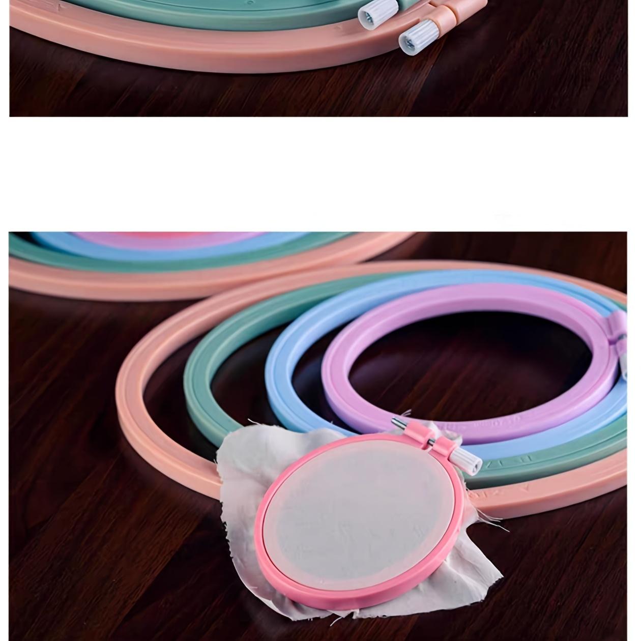 New Colorful Elliptical Embroidery Tent, 5 Sizes Available, Multi-Color Options, Handmade Embroidered Tent, Perfect for DIY Projects