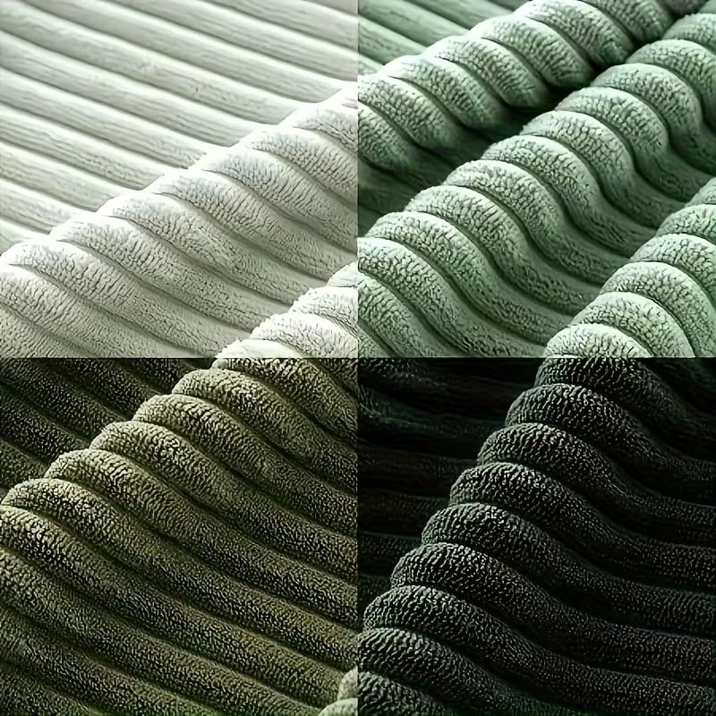 4pcs corduroy pillowcases, suitable for living room, bedroom or sofa decoration, 2 size specifications, zipper closure, machine washable, suitable for all seasons, green gradient pillowcases, soft material, durable fabric, decorative pillows