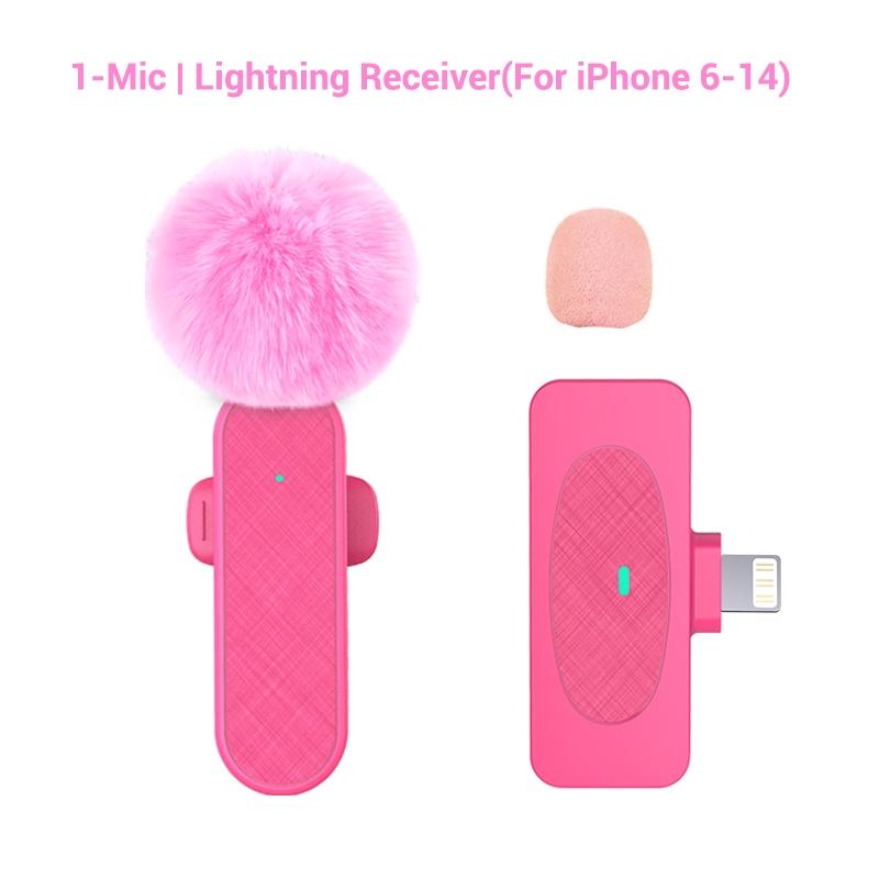 Professional Wireless Lavalier Microphone with Intelligent Noise Cancelling, Plug & Play for iPhone and Android Smartphones, Rechargeable Lapel Mic for Video Recording, Teaching, Interviews and Podcasts