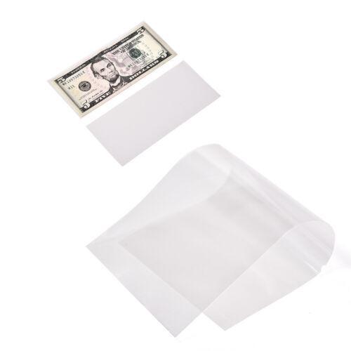 CROSSDESIGN 100PCS Soft Banknotes Sleeves For Modern US Currency Notes Ultra Thin Holders