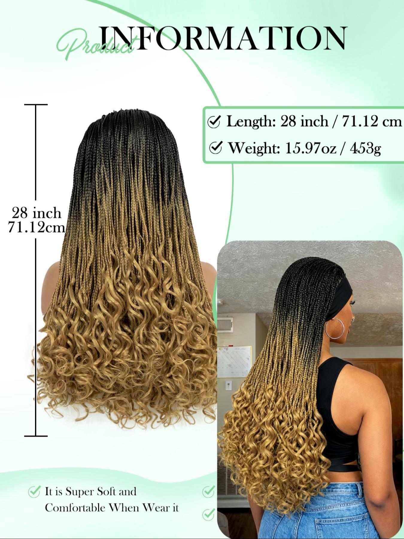 Fashion Ice Silk Braided Wig, Long Fine Cornrow Wave Tail, Easy Wear Daily Use, Stylish Artificial Hair Extension