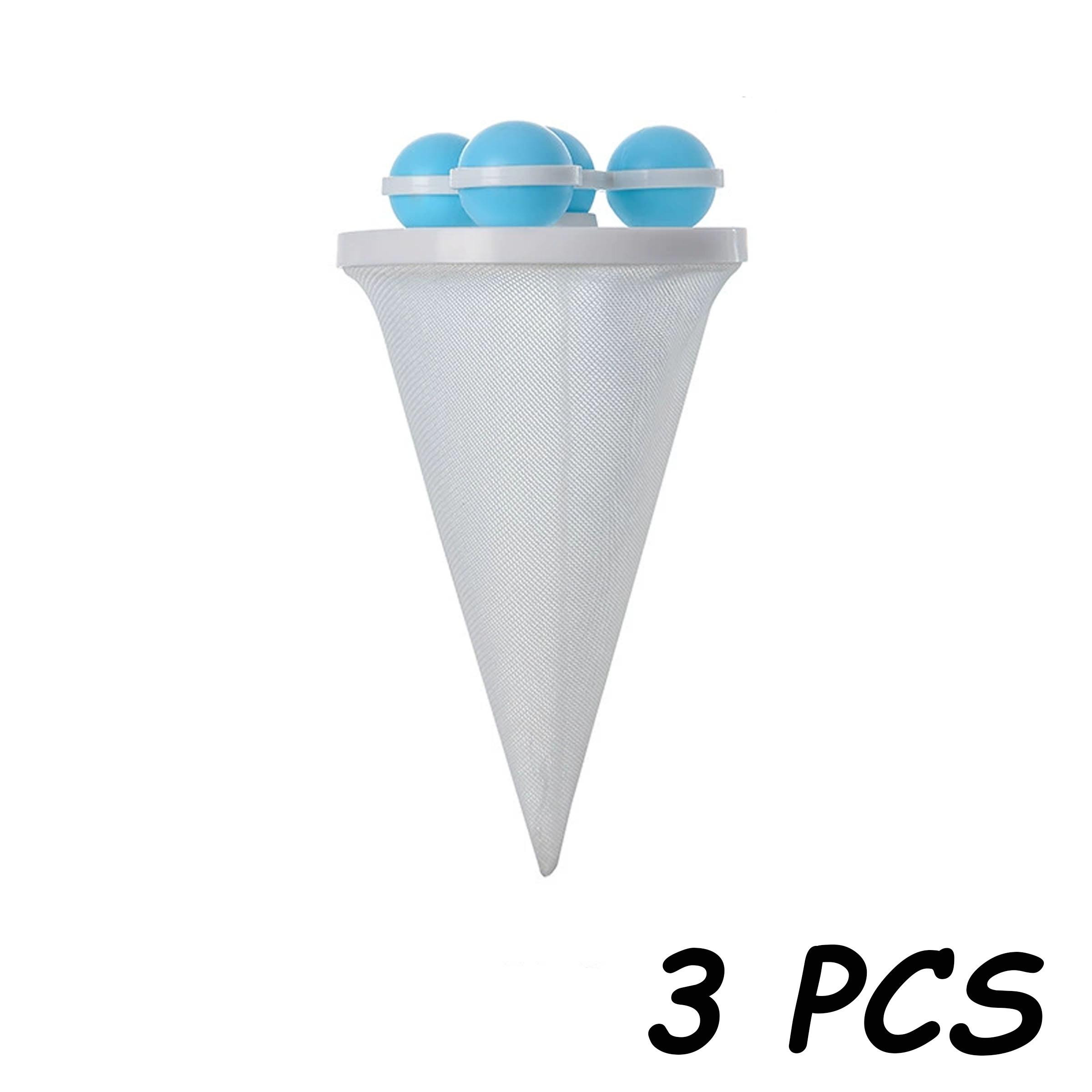 3-Pack Floating Lint Catcher Bags for Washing Machine, Reusable Pet Hair Remover, Home Cleaning Supplies, Laundry Lint Filter Nets