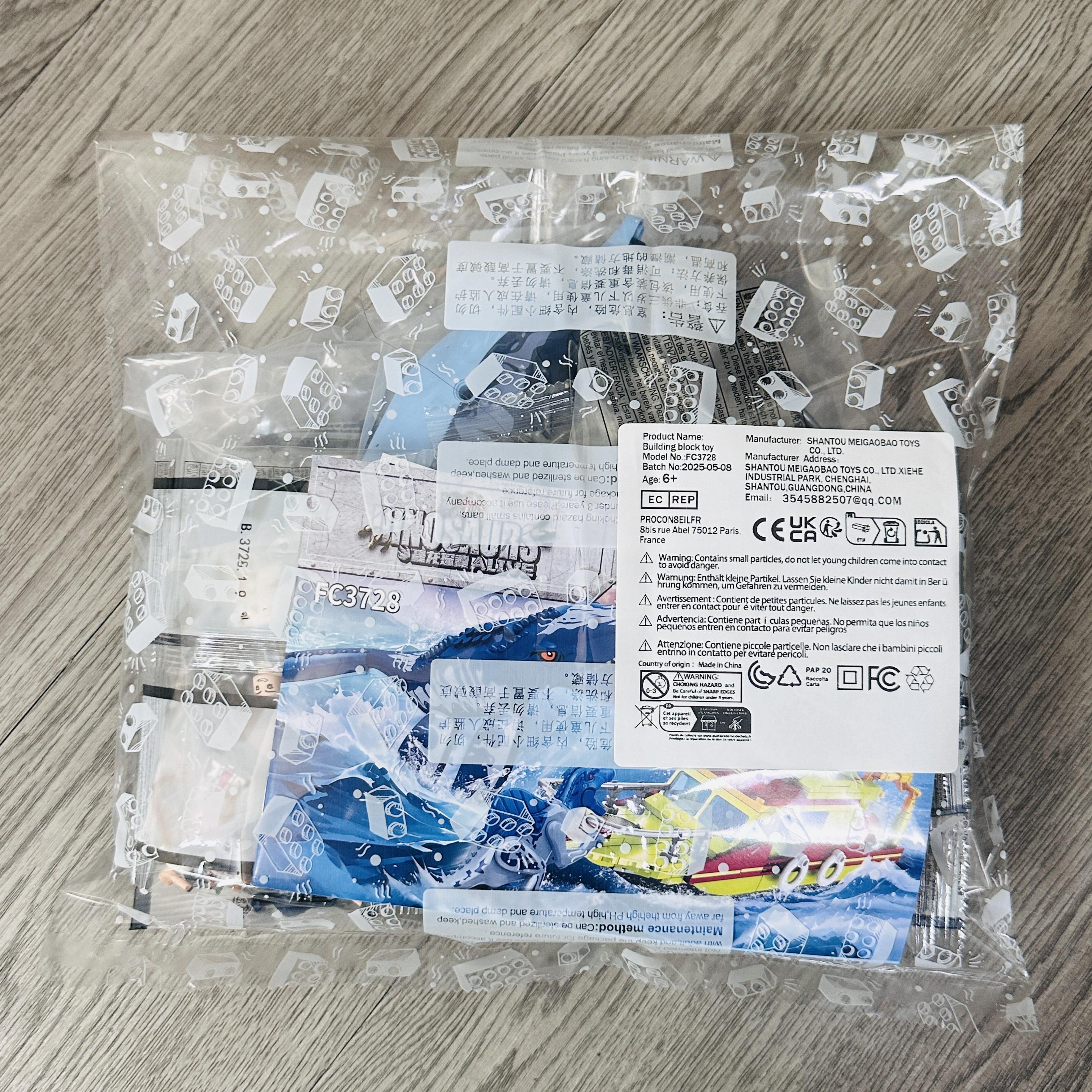 Jurassic Dinosaur Exploration Building Set, Deep Sea Escape, Assemble Mosasaurus Spinosaurus, Animal Shape, Abs Plastic, Toy Gift