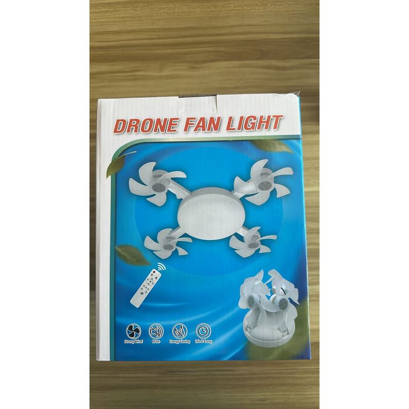 E27 Socket Ceiling Fan Light 2 in 1 Silent LED Fan with Remote Control, E27 Screw in Ceiling Fan in Light Socket, 3 Color and 3-Speeds Adjustable, Easy Install for Home (4-Heads)