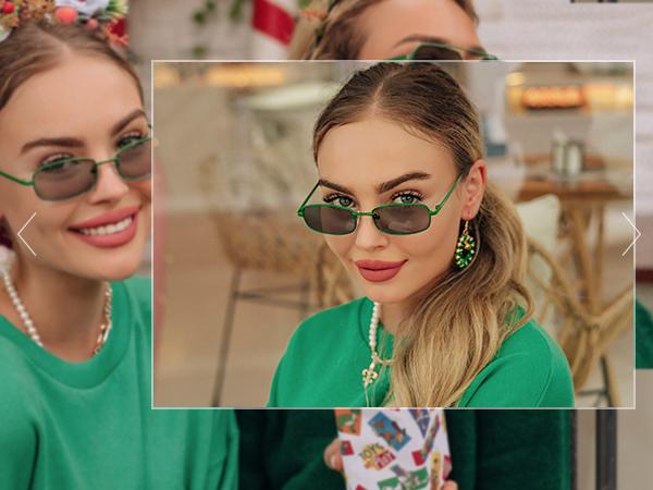 SOJOS Small Y2k Narrow Rectangle Sunglasses Womens Mens Retro 80s 90s UV400 Sunnies