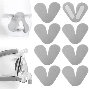 CPAP Mask Nose Pads Universal Nasal Cushions 8PCS Anti Pressure Sore Protection Soft Comfort Liners with Trimmable DIY Styling Stickers Unisex Home Healthcare Sleeping Shield Accessories