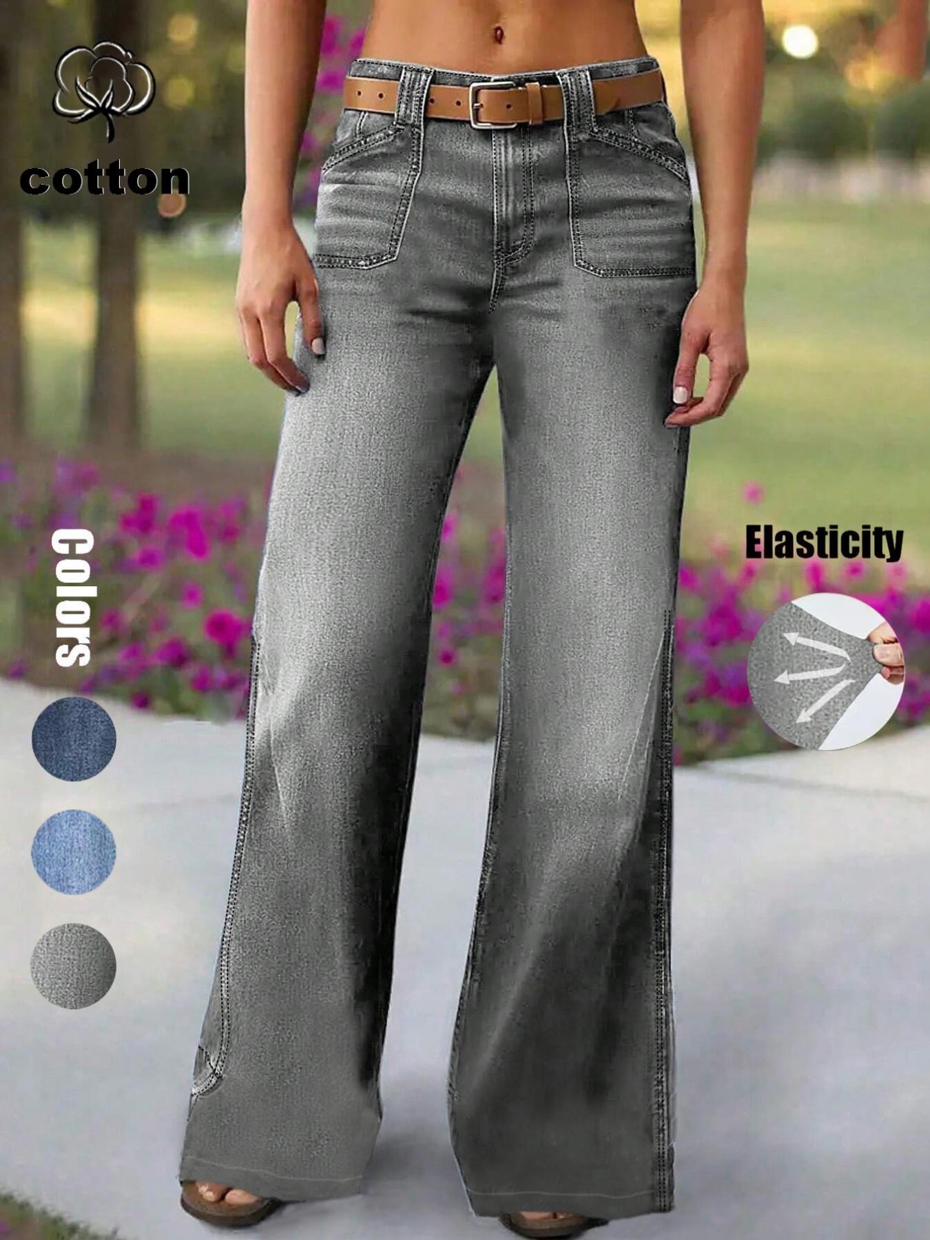 Women's Loose Straight Leg Denim Jeans, Comfortable Casual Style, Perfect for Daily Wear and Outdoor Activities, T-chic Women's Loose Straight Leg Denim Jeans, Comfortable Casual Style, Perfect for Daily Wear and Outdoor Activities, T-chic