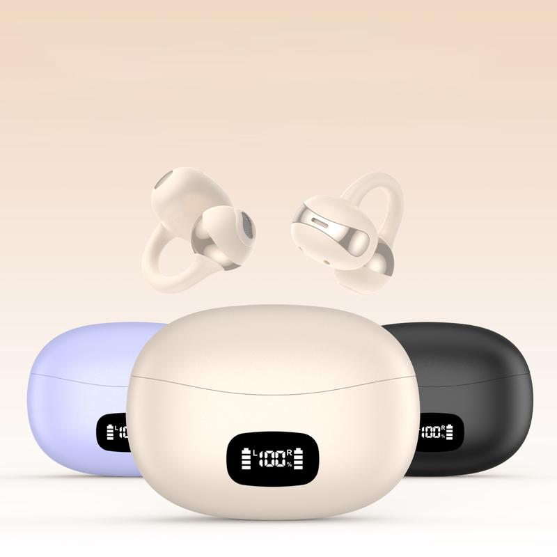 Noise-Canceling Bluetooth-compatible Earbuds, Long Battery Life, Ipx-5 Water Resistant, Ergonomic Design, LED Display, Wireless Connectivity