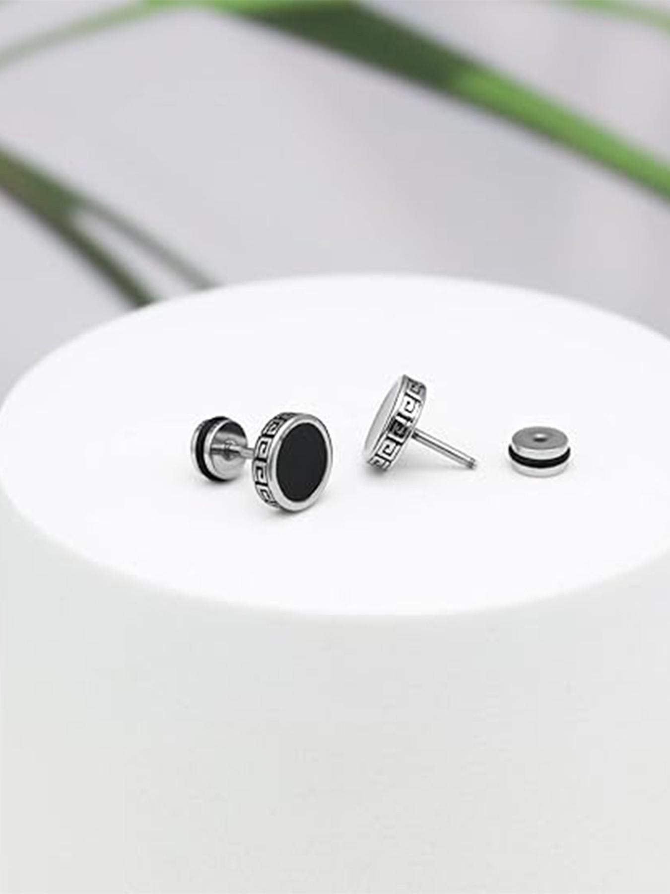 Unisex Stainless Steel Ear Studs, Universal Spiral Design, Suitable for Cartilage & Tragus Piercings, Daily Wear, Party Jewelry